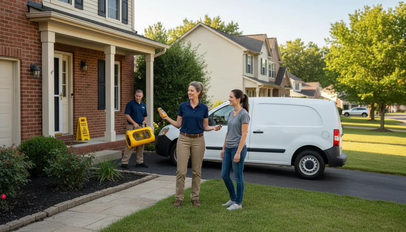 Residential water damage restoration in Tuscola, IL